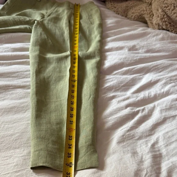 Ellen Tracy Olive Linen Top and pants set - Picture 15 of 15